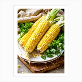 Corn On The Cob Art Print