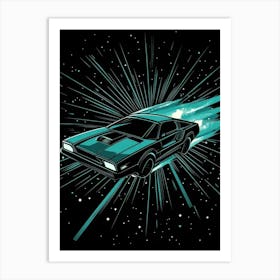 Back To The Future Car Art Print