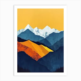 Seraphic Summits: Minimalist Views Art Print