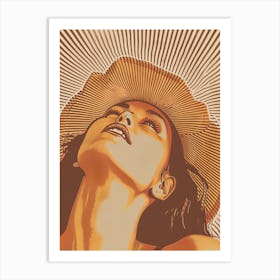 Woman In A Hat 1 Art Print