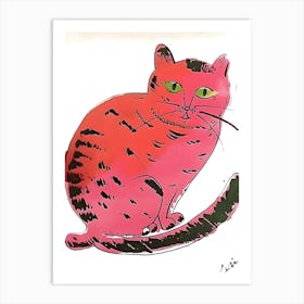 Pink Cat 5 Art Print