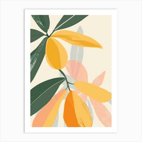 Starfruit Close Up Illustration 2 Art Print