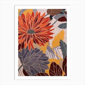 Fall Botanicals Cineraria 1 Art Print