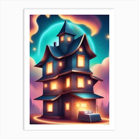 Haunted House Art Print