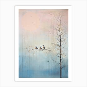 Birds On A Branch 1 Art Print