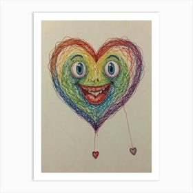 Rainbow Heart 8 Art Print