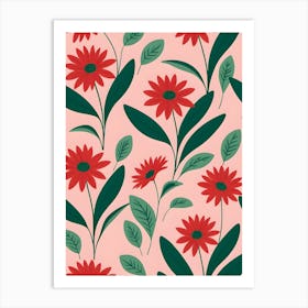 Red Daisies Art Print