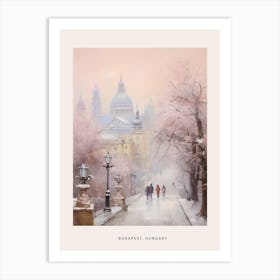 Dreamy Winter Painting Poster Budapest Hungary 1 Art Print