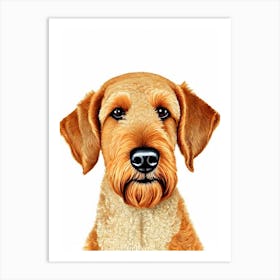 Airedale Terrier Illustration Dog Art Print