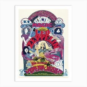 Led Zeppelin Empire Pool Wembley London 1971 Concert Poster Art Print