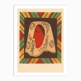 Head Of A Girl In A Scarf, Mikuláš Galanda Art Print