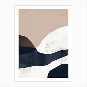 Soft Silhouettes Minimalist Style Art Print