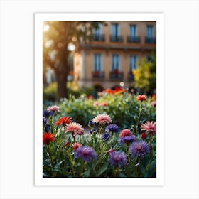 Colorful Flowers In The Park Art Print