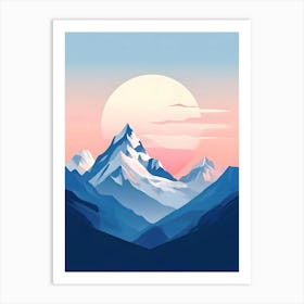 Mountains At Sunset Art Print