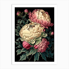 Alexander Fleming Peonies 3 Vintage Botanical Art Print