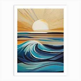 Sunset At The Beach 14 Art Print