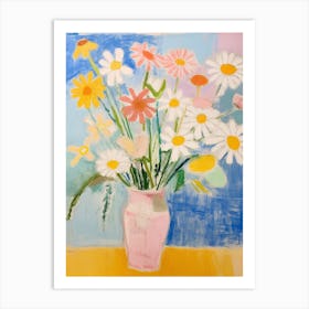 Flower Painting Fauvist Style Oxeye Daisy 2 Art Print
