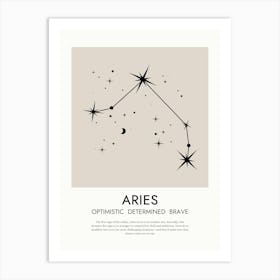 Aries Zodiac Print Art Print