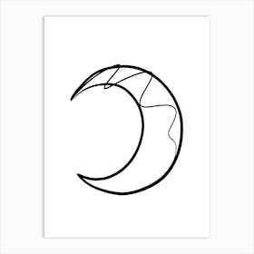 The Moon Line Art Print