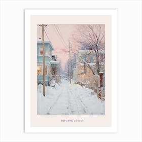 Dreamy Winter Painting Poster Toronto Canada 1 Art Print