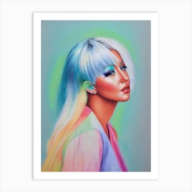 Christina 1 Aguilera Colourful Illustration Art Print