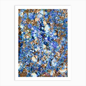 Abstraction Blue Splash Art Print