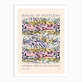 House Of Patterns Crocodile Animal Print Pattern 5 Art Print