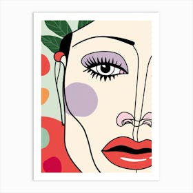 Woman'S Face 3 Art Print