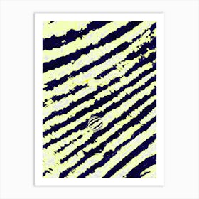 Blue And Yellow Stripes Art Print