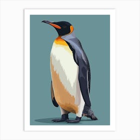 Emperor Penguin Cuverville Island Minimalist Illustration 2 Art Print