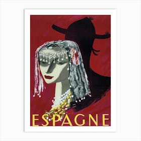 Spain, Lady Portrait Art Print