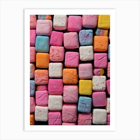 Pink Sweet Treats Pattern Photographic Style Art Print