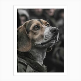 Beagle Dog.Generated AI. Wall Art Print 1 Art Print