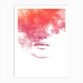 Abstract Of A Woman'S Face Art Print