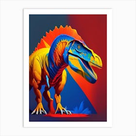 Gorgosaurus 2 Primary Colours Dinosaur Art Print