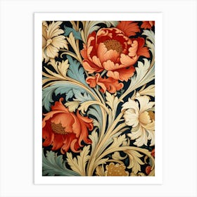 Floral Wallpaper Pattern 26 Art Print