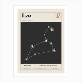 Leo Constellation Art Print