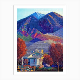 West Jordan, City Us  Pointillism Art Print