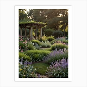 Garden At Dusk 1 Art Print