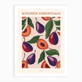 Plum Pattern Illustration Poster Art Print