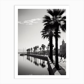 Palma De Mallorca, Spain, Mediterranean Black And White Photography Analogue 4 Art Print