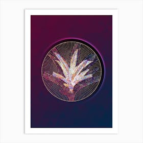 Abstract Geometric Mosaic Boat Lily Botanical Illustration Art Print