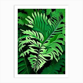 Ruffled Fern Vibrant Art Print