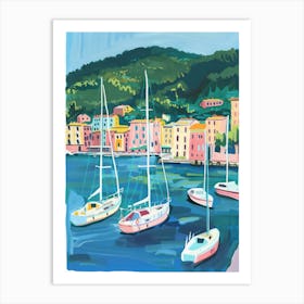 Travel Poster Happy Places Genoa 1 Art Print