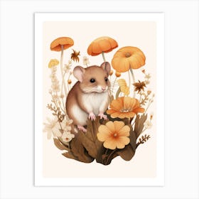 Fall Foliage Mouse 2 Art Print