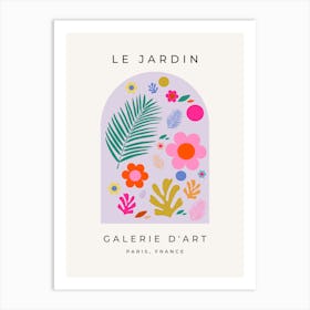 Le Jardin | 07 – Colorful Floral Lilac Art Print