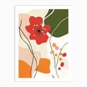 Abstract Floral Painting 31 Art Print