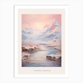 Dreamy Winter Painting Poster Patagonia Argentina 1 Art Print
