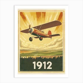 Aihrgdesign A Retro Travel Poster Celebrating The 1912 Advanc 49efe9f4 4113 485d 952d F102cf3237b8 0 Art Print