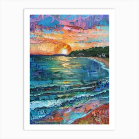 Sunset At The Beach 33 Art Print